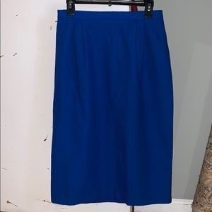 Electric Blue Pencil Skirt